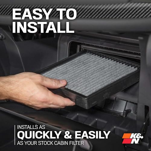 K&N LIFETIME Cabin Air Filter: Premium, Washable, Clean Air for your Cabin
