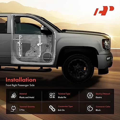 A-Premium Front Passenger Power Window Regulator W/Motor Replacement for Chevrolet Silverado Tahoe GMC Yukon XL Sierra Escalade Pickup Truck SUV 2000-2006