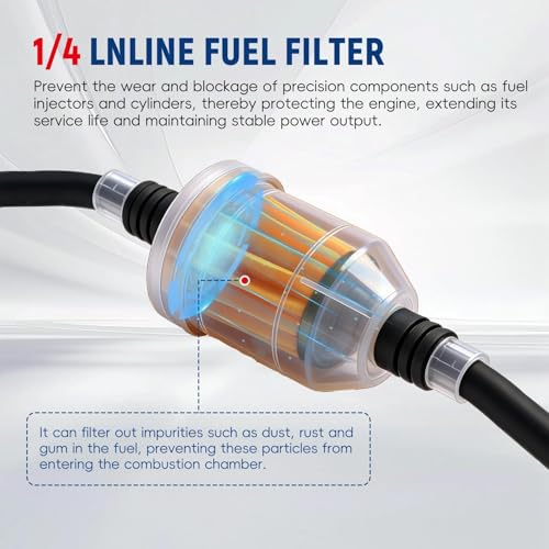 36 Pack Gas Inline Fuel Filter 1/4 x 5/16 Replacement for Briggs Stratton Replacement for John Deere Replacement for Kawasaki
