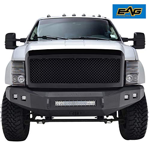 EAG Replacement Mesh Grille Black Front Hood Upper Grill Fit for 08-10 Super Duty