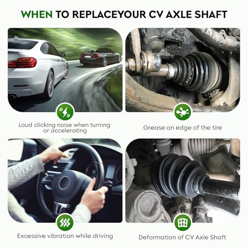 Front Left Driver Side CV Axle Shaft Assembly Fit for Honda Civic (1.8L, Automatic Transmission only) 2006 2007 2008 2009 2010 2011 2012 2013, for 2014-2015 Civic Natural Gas, Sedan Only, for 66-4232