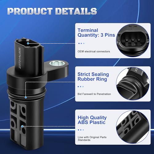 Set of 3 Camshaft Crankshaft Position Sensor Compatible with Nissan 350Z Altima Maxima Murano Pathfinder Frontier Quest Xterra Infiniti G35 FX35 M35 I35 3.5L 907-716, 917-707, 917-704, 23731AL60A