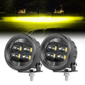 SAE Yellow Fog Lights, ACEC SHOP 2PCS 80W 3.5 Inch Round LED Fog Light Bars DOT Approved Street Legal Amber Pods Off Road Driving Light for Truck Pickup Wrangler Tacoma Tundra F150 UTV SUV Motorcycle