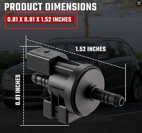 ISINFLASH 06E906517A EVAP Vapor Canister Purge Valve Solenoid Assembly Compatible With Volkswagen VW Beetle Eos Golf Sportwagen GTI Jetta Passat Rabbit Touareg Audi A4 A6 0280142431