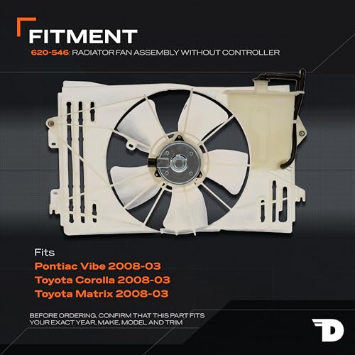 Dorman 620-546 Engine Cooling Fan Assembly Compatible with Select Pontiac / Toyota Models