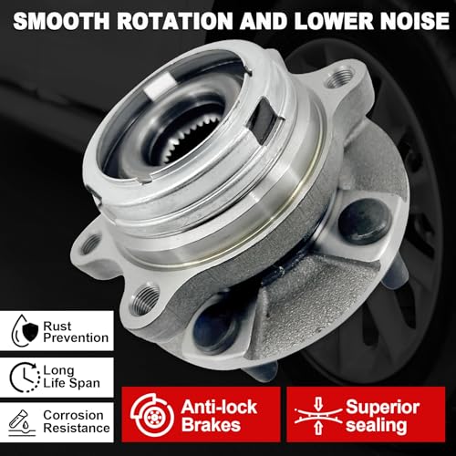 Pair 513296 Front Wheel Bearing Hub Assembly Compatible with Infiniti JX35 2013, QX50 2019, QX60 2014-2019, for Nissan Altima Maxima Murano Pathfinder 2013-2019 Hub Bearing Kit, 5 Lug