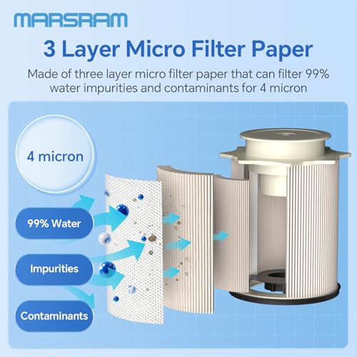 Marsram 6.7 Cummins Fuel Filter Water Separator Set fits for 2019 2020 2021 2022 2023 2024 Dodge Ram 2500 3500 4500 5500 6.7L Cummins Diesel Turbo Engines, Replace 68157291AA 68436631AA