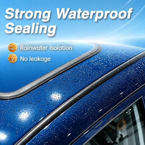 HIMARKLIF Roof Drip Molding Weatherstrip, Car Roof Seal Strip Compatible with Toyota Camry 2012-2017 Replace # 75555-06080 75555-06100 75556-06080 75556-06100 (Left & Right Side)