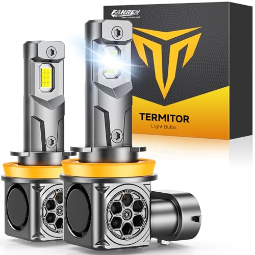 𝐋𝐚𝐭𝐞𝐬𝐭-𝐆𝐞𝐧 H11/H9/H8 Light Bulbs, 96000LM 10X Super Bright 6500K Cool White, 1:1 Mini Size H11 Lights, Plug & Play,Canbus Ready, Precision Beam, 10+ Years Life,Pack of 2