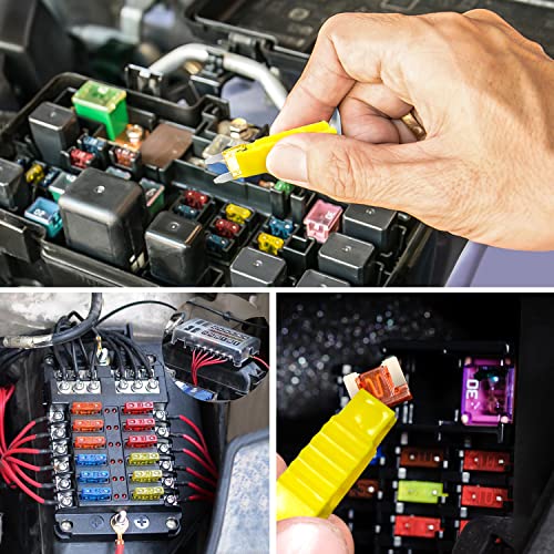 Nilight 372 PCS Car Fuses Assortment Kit Standard Mini LP Micro2 Blade Replacement Fuse ATO ATC APS ATS APR 2A 5A 7.5A 10A 15A 20A 25A 30A 35A for Cars Trucks RVs
