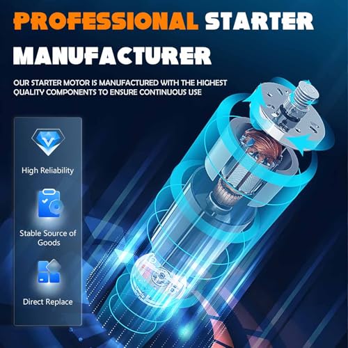 17841N Starter 1.8L Fit for Toyota Corolla 03-08, for Matrix 03-08 1.8L, for Pontiac Vibe 2003-2008 1.8L, 2003 2004 2005 2006 2007 2008 03 04 05 06 07 08, 17382, 17432, 4280001311, 428000-0340