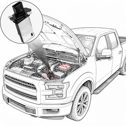 OYEAUTO Mass Air Flow Sensor 3L3A-12B579-BA AFLS131 Compatible with Ford F150 F250 E150 E250 E350 for Lincoln,for Mercury