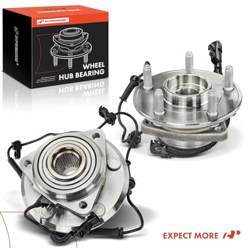 A-Premium 2 x Front Wheel Bearing and Hub Assembly with ABS 5-Lug Compatible with Jeep Wrangler 2007-2010, with 4-Wheel ABS