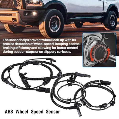 4 PCS Front and Rear ABS Wheel Speed Sensor Compatible for Dodge Ram 1500 2013-2018 & 1500 Classic