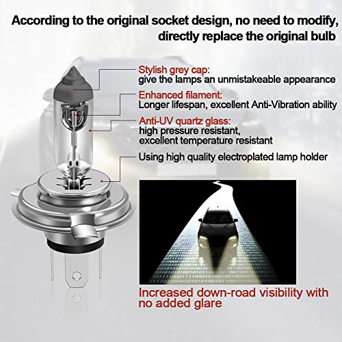 WinPower H4 HB2 Halogen Bulbs 60/55W, Pack of 2