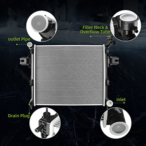 AUTOSAVER88 Radiator Compatible with 2006-2010 Jeep Commander, for 2005-2010 Grand Cherokee 3.0L 3.7L V6 4.7L 6.1L V8 ATRD1061