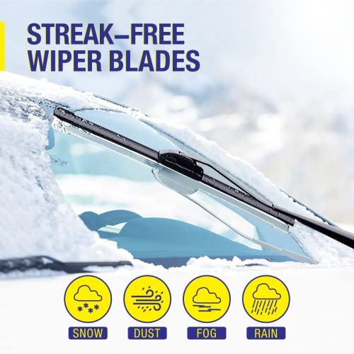 20"-2 Pack Windshield Wiper Blades Replacement For Ford F150 F250 F350 F450 F550 2008-1999 Expedition 2006-1999 Explorer 2010-2005 Mustang 2004-1999 /Chevy Blazer S10 2004-1999 +More
