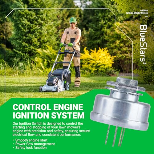 BlueStars 045898 Ignition Starter Switch 2 Keys - Compatible with Hustler Exmark Lazer Z Super Z Mini Z Hydro Walk Behind Mini - Replaces Husqvarna 532158913 Toro 1-543070 Bobcat 128010 AYP 158913