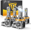Termitor Upgraded H11 9005 Light Bulbs Combo, 100,000LM Super Bright H9 H8 Bulbs, 85000+Hrs Long Life, 1:1 Halogen Fit Plug-N-Play H9 H8 HB3 Off Road Lights, 6500K White, Pack of 4