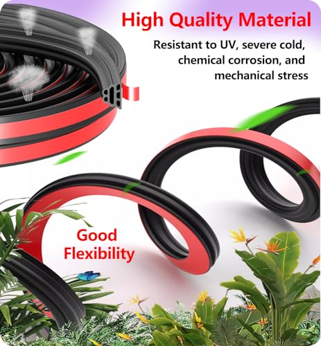 SOZATO Car Door Seal Strip 3-Layer Pyramid Self Adhesive Rubber 32.8 Ft