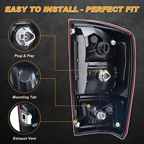 Nakuuly Tail Light Rear Lamp Compatible With 2016-2023 Toyota Tacoma Right Passenger Side Taillight Brake Signal Assembly with Bulb # ‎81550-04170