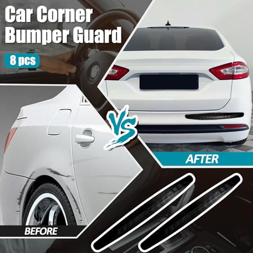 BokWin 4-Packs Black Bumper Guard Strip