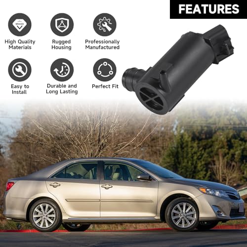 YOLLKY Windshield Washer Pump for Toyota RAV4 Camry Corolla 4Runner