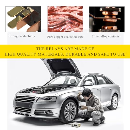 KVAEY 2PCS Car AC Relay, G8HL-H71 4 Pin Multiple Use Power Relay Assembly Fan Relay, Automotive Starter Relay Compatible with Accord, Element, Civic, CR-Z, CR-V, Car Accessories