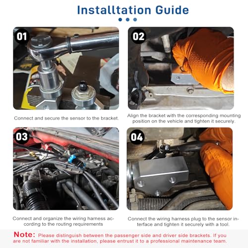 LS Gen 3 Knock Sensor Relocation Brackets with 41 Inch Extension Wire Harness Kit for 1997-2007 GM Gen III LS V8 Engines LS1 LM7 LR4 LQ4 LS6 L59 LQ9 LM4 L33 Aluminum