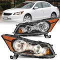 Headlight Assembly Pair for 2008-2012 Honda Accord 4Dr Sedan