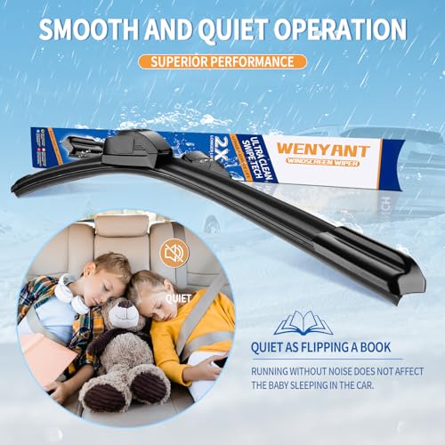 Wenyant 20"/20"/12" Windshield Wipers Compatible with Ford Escape 2008 2009 2010 2011 2012 Front and Rear Wiper Blades for My Car Original Equipment Automotive Replacement (Set of 3)