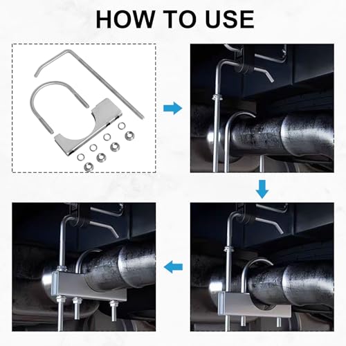 COROTC 304 Stainless Steels 2.5” Exhaust Hangers,Muffler Hangers(2Pcs 2.5")