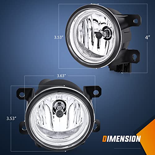 Nilight Fog Lights Assembly Compatible with Honda Civic Sedan Fog Light Assembly 2013 2014 2015 2016 2017 2018 2019 2020 2021 Civic 2015-2020 Fit 2019-2020 HRV