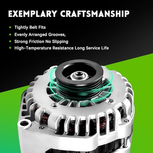 WAGSON 8301N Alternator 160Amp High Output Compatible with 2007-2014 GMC Yukon, Sierra, Chevy Tahoe, Suburban, Silverado 1500/2500, Avalanche, Cadillac Escalade, Replace# 15093928,15905871, ADR0369