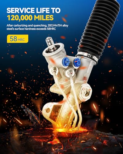 PHILTOP Power Steering Rack and Pinion Compatible with Chevy Camaro 1998-2002 All Models, Pontiac Firebird 1998-2002 All Models, Hydraulic Rack and Pinion Replace 22-185