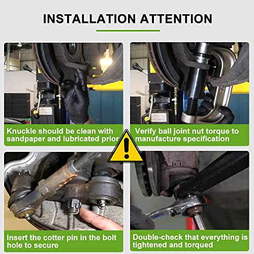 SCITOO 8pcs Front Suspension Kit Lower Control Arm Assembly Lower Ball Joints Outer Tie Rod Ends Sway Bar Links fit for 2012-2017 for Toyota Camry 2013-2018 for Toyota Avalon