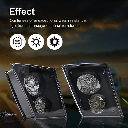 TINWID1919 LED Fog Light Lamp Replacement for 2003-2017 Volvo VNL/VN Trucks Set LH&RH Passenger&Driver