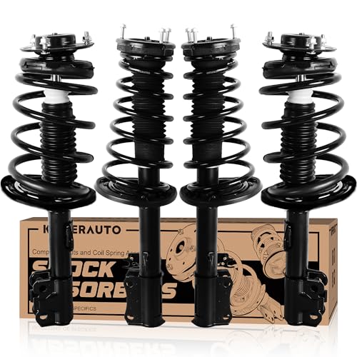 KUIPERAUTO 172307 172308 172309 172310 Front and Rear Complete Strut Assemblies Compatible for 2007 2008 2009 2010 2011 Toyota Camry Shock Absorbers w/Coil Spring(Set of 4)