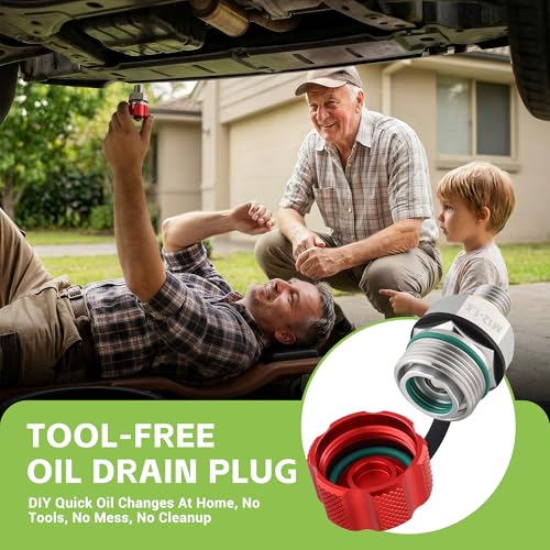 LIFSHP Oil Drain Valve,Oil Drain Plug for DIY Oil Changes At Home No Tools,No Mess,No Cleanup, M12x1.5 Thread Size