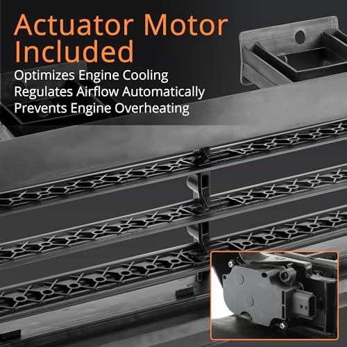62330-9HS0A Active Radiator Grille Shutter Assembly with Air Actuator Motor for 2015-2018 Nissan Altima, for 2015-2024 Murano # 623309HS0A 601-355 NI1206102