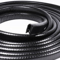 Black Edge Trim U-Channel Rubber Weatherstrip with Metal 1/2" X 3/8" - Fit Gap 3/64" to1/4 Car Door Edge Sealing Strip, PVC Weather Stripping Metal Edge Protector - 15Foot