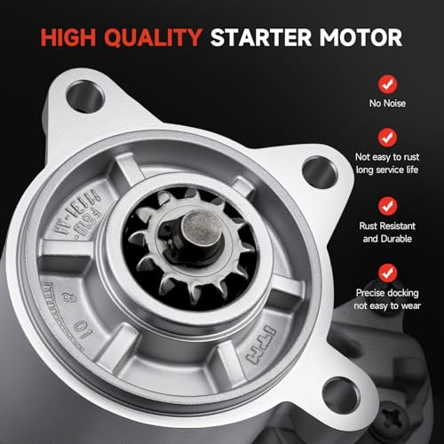 Starter Compatible with Ford F-150 F-250 F-350 F-450 F-550 Super-Duty 1999-2013, Excursion 2000-2005, Expedition 1999-2014, Mustang 05-10, Lincoln Navigator 4.6 5.0 5.4 6.2 6.8L, 4L34-11000-AA 6646N