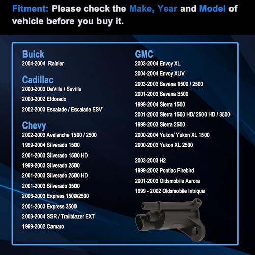 EVAP Purge Valve Solenoid 911-068 Compatible with Chevy Silverado Tahoe GMC Sierra Yukon 1999-2004 Vapor Canister Purge Valve Replace 214-646 1997279