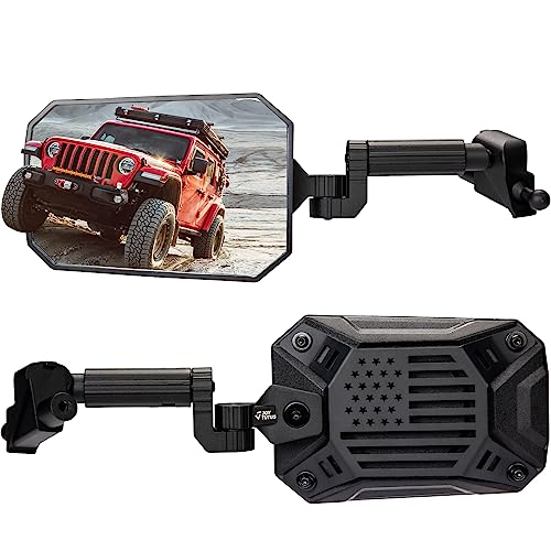JOYTUTUS Mirrors Doors Off Compatible with 2018-2023 Wrangler JL/JLU & Gladiator JT, JL Side Mirrors with Ball Adapter, Wider View No Vibrate & Wobble (NOT FIT 2024-2026 Wrangler & Gladiator JT)