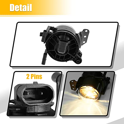 X AUTOHAUX 1 Pair Driving Fog Lights Assembly with Bulbs 63176910791 63176910792 Left Right Fog Lamp with Clear Lens for BMW 5 Series 3 Series