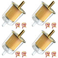smseace 4Pcs 5/16 Inch fuel filter inline with 8Pcs Hose Clamps in line fuel filter 5/16 Inch for Motorcycles, Car, Trucks 5/16 Inch Inline Fuel Filter