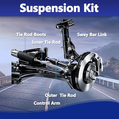 HAWK BROTHER Control Arm, Replacement For Control Arms with Ball Joint Inner Outer Tie Rods Boots Sway Bar Links Suspension Kit Compatible With 2009-2015 Honda Pilot