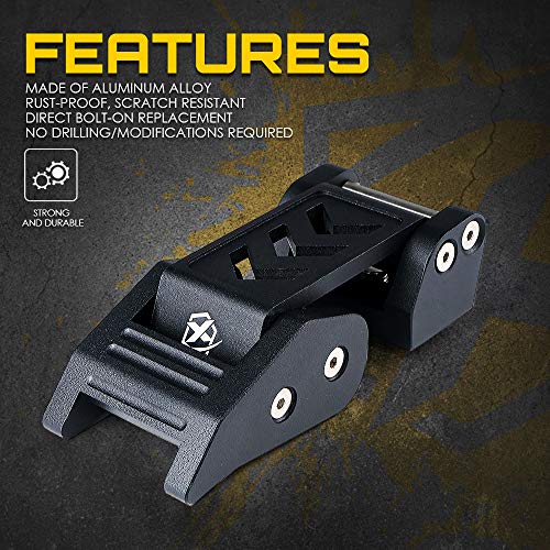 Xprite Aluminum Hood Latches Catch Kit for Jeep Wrangler JK JKU 2007-2018 & 2018-2026 Jeep Wrangler JL JLU Gladiator JT - Pair
