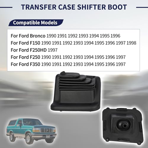 Magimaker F2TZ-7277-A Transfer Case Shifter Boot Compatible with Ford F150 F250 F350 1990-1998 Replace F2TZ7277A Pickup Truck Manual Transmission Gear Shift Dust Cover