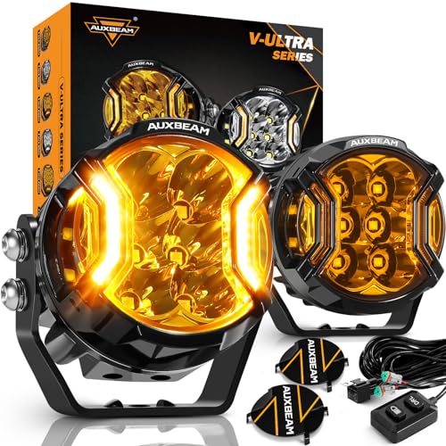 Auxbeam V-Ultra Series 3-Inch Amber Fog Light Pods Offroad Lights 2-Pack